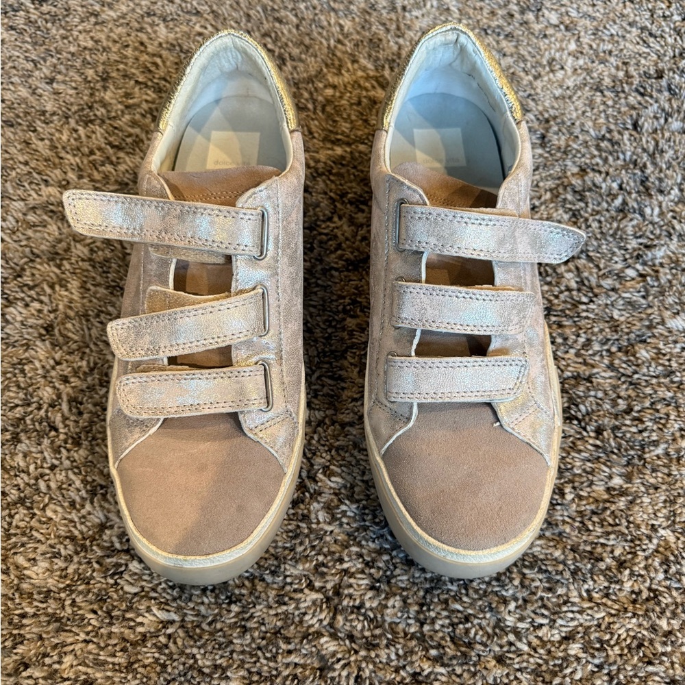 Dolce Vita Beige Triple Strap Sneakers